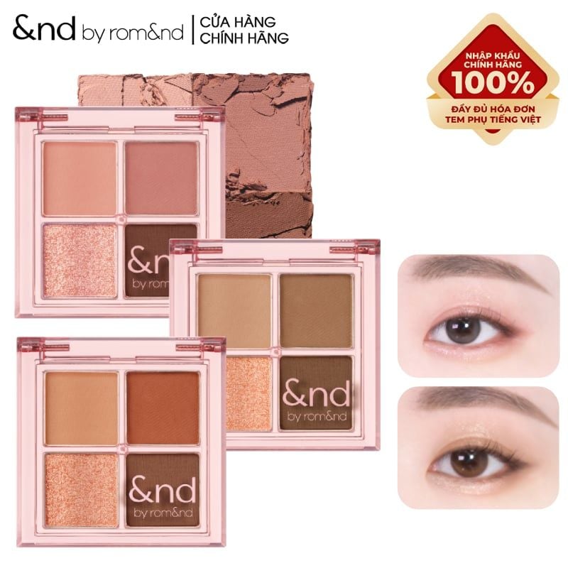 [&nd by rom&nd] Bảng Phấn Mắt 4 Ô And By Romand Mellow Eye Palette 2.4g