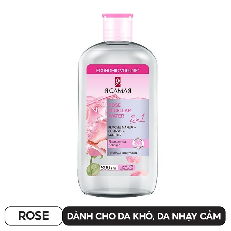 Nước Tẩy Trang Dưỡng Ẩm, Làm Dịu Da Ya Samaya Micellar Water 600ml