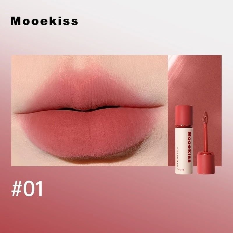Son Kem Lì Bền Màu Mooekiss Soft Matte Lip Cream 3g