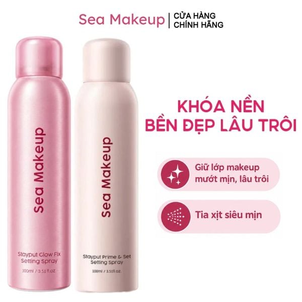  Xịt Khóa Nền Lâu Trôi, Bền Đẹp Sea Makeup Stayput Setting Spray 100ml 