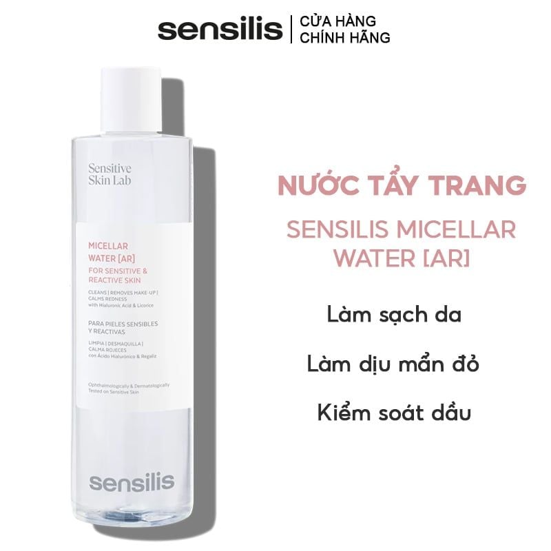 Nước Tẩy Trang Làm Sạch Dịu Nhẹ Sensilis Micellar Water [AR] 400ml