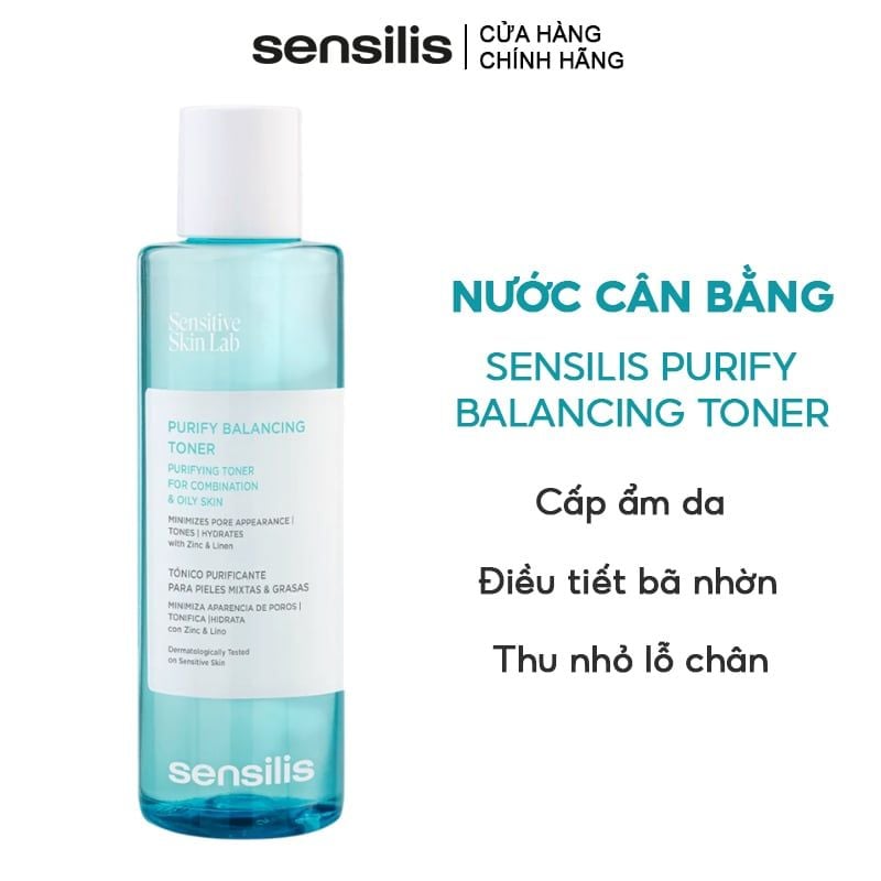 Nước Cân Bằng Sensilis Kiềm Dầu, Làm Sạch Da Purify Balancing Toner 200ml