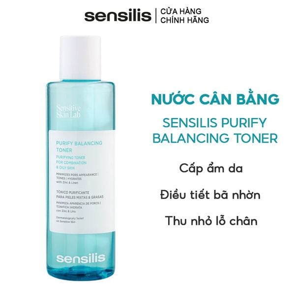  Nước Cân Bằng Sensilis Kiềm Dầu, Làm Sạch Da Purify Balancing Toner 200ml 