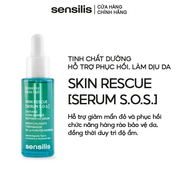  Serum Sensilis Làm Dịu Da, Hỗ Trợ Phục Hồi Da Skin Rescue [Serum S.O.S.] 30ml 