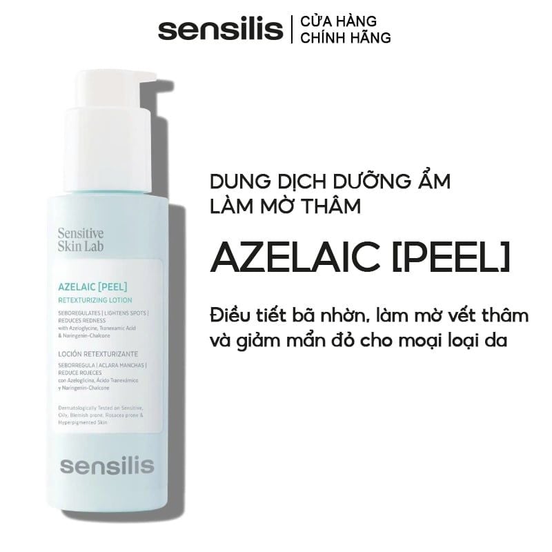 Dung Dịch Dưỡng Ẩm Sensilis Làm Mờ Thâm Azelaic [Peel] 100ml