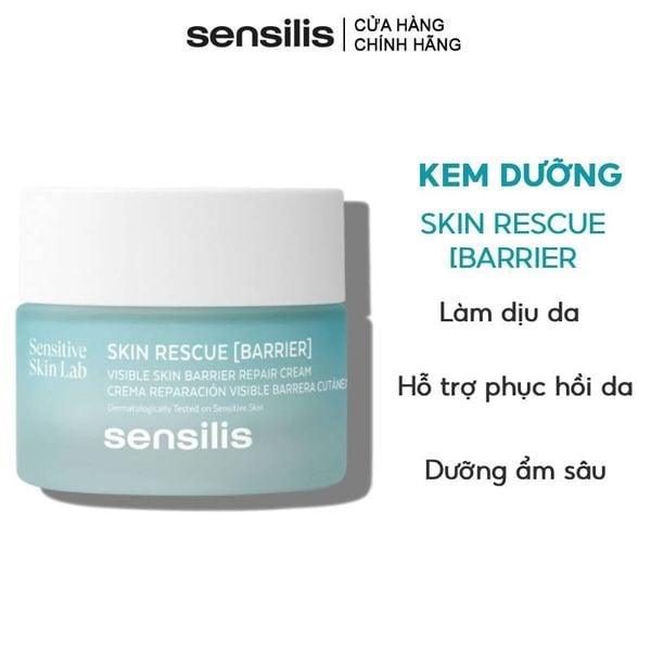  Kem Dưỡng Làm Dịu, Hỗ Trợ Phục Hồi Da Sensilis Skin Rescue [Barrier] 50ml 