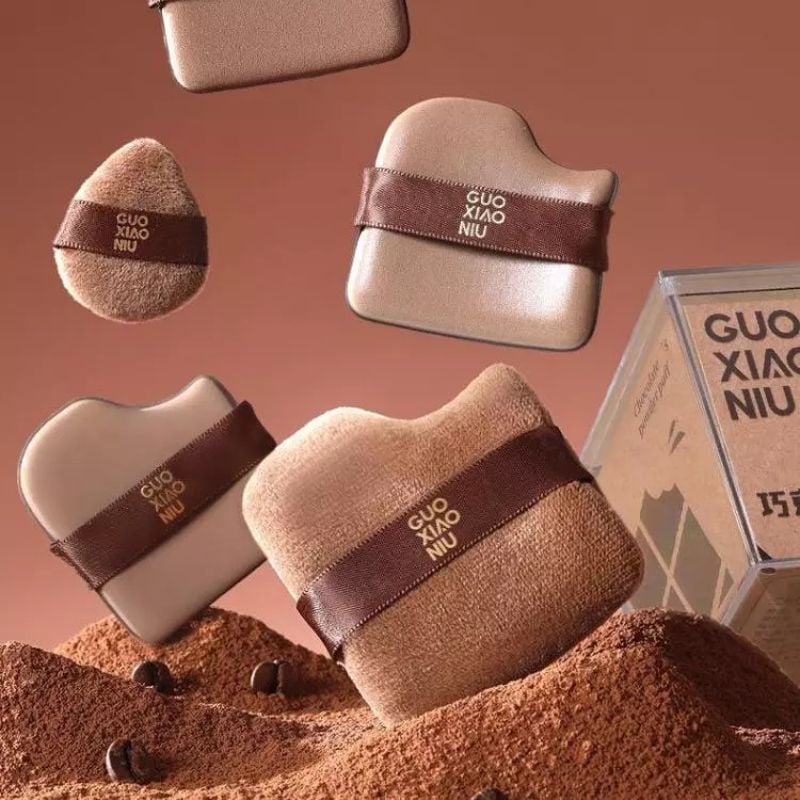 Bộ 6 Bông Mút Trang Điểm Socola Guoxiaoniu Chocolate Cookie Powder Puff (6pcs)