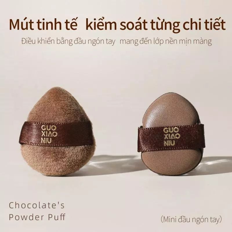 Bộ 6 Bông Mút Trang Điểm Socola Guoxiaoniu Chocolate Cookie Powder Puff (6pcs)