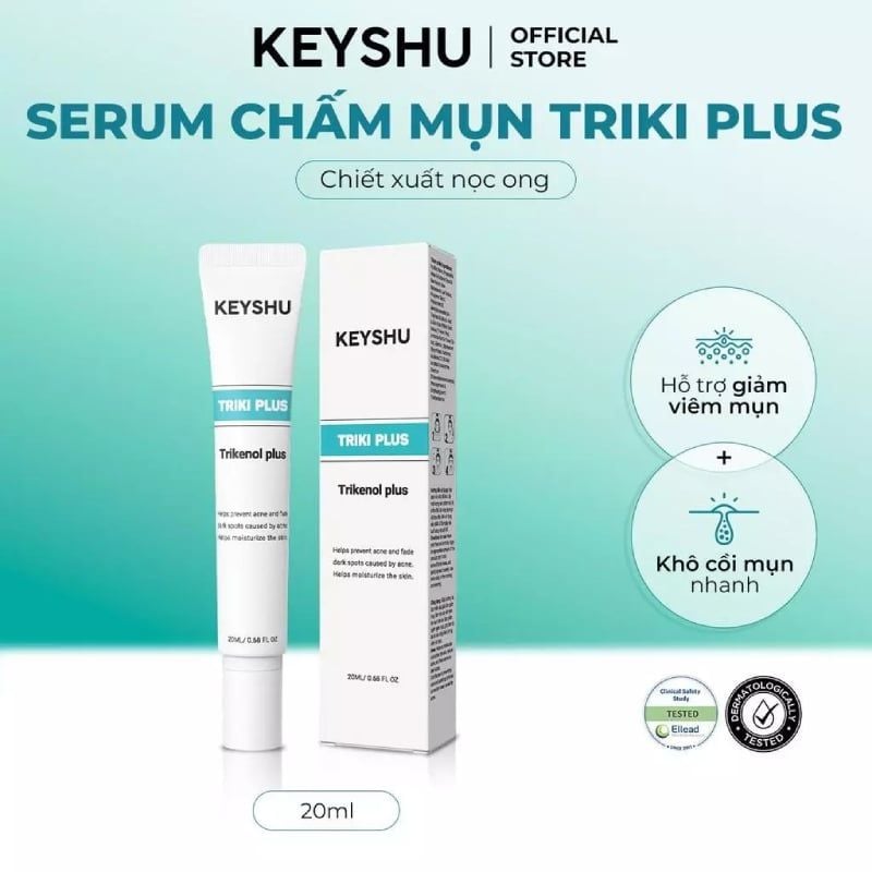 Serum Keyshu Hỗ Trợ Giảm Mụn, Làm Dịu Da Triki Plus 20ml