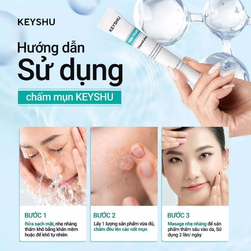 Serum Keyshu Hỗ Trợ Giảm Mụn, Làm Dịu Da Triki Plus 20ml