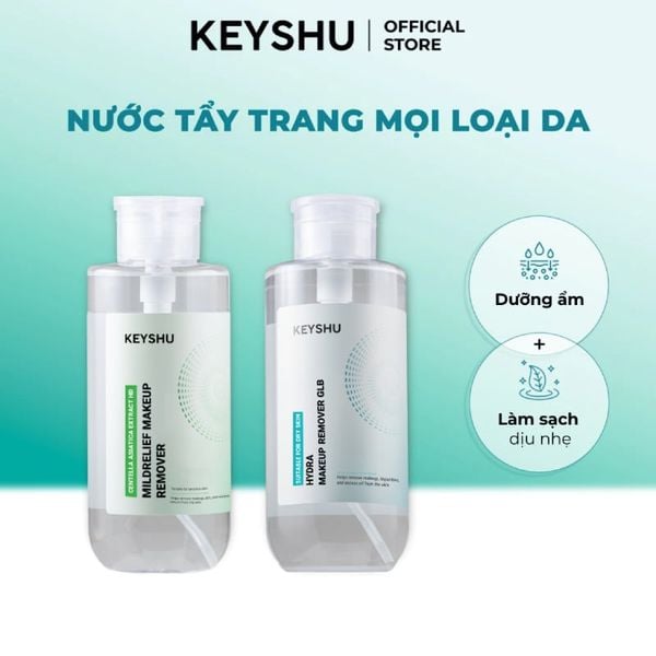  Nước Tẩy Trang Keyshu Làm Sạch Lớp Trang Điểm, Cho Da Khô, Nhạy Cảm Makeup Remover 550ml/550g 