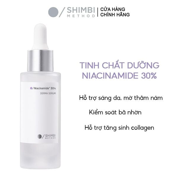  Serum Shimbi Hỗ Trợ Dưỡng Sáng, Đều Màu Da Method Derma Serum Niacinamide 30% 30ml 