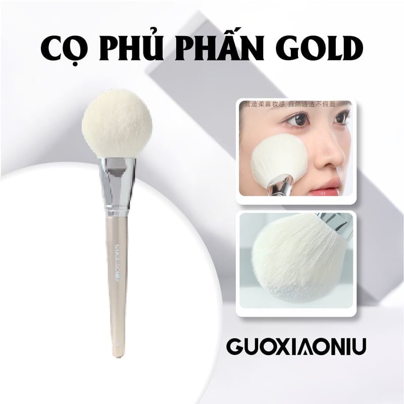 Cọ Phủ Phấn Guoxiaoniu Rose Gold #390 Flat-Top Loose Powder Brush