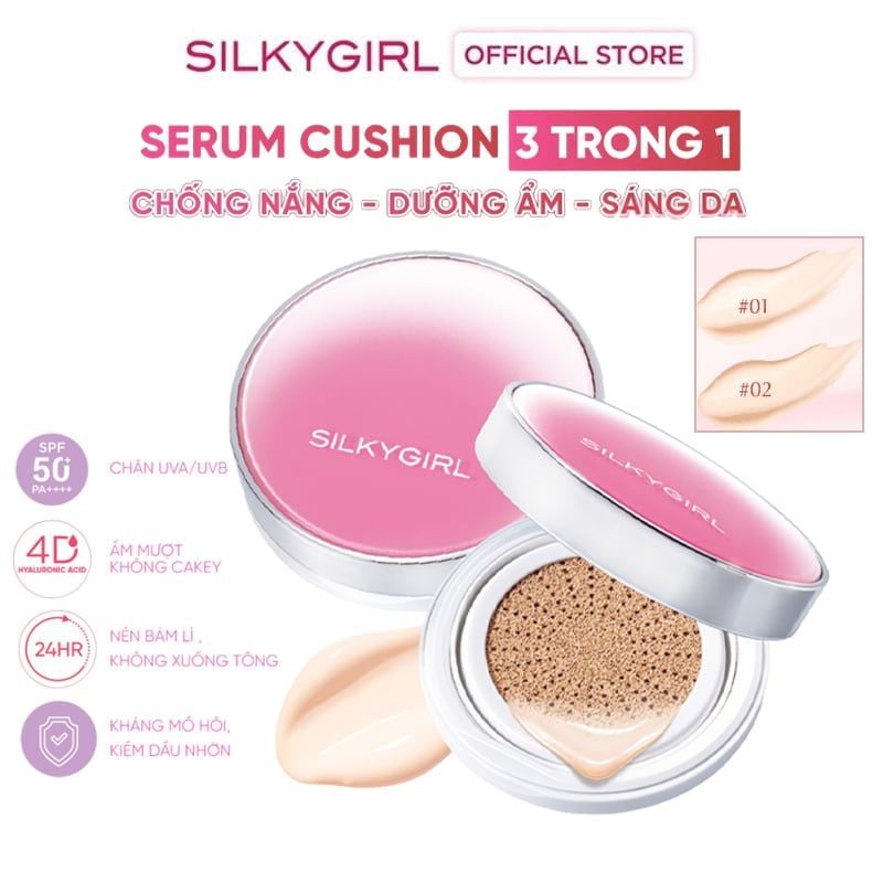 Phấn Nước Silkygirl Chống Nắng Lâu Trôi Serum Cushion SPF50+ PA+++ 13g