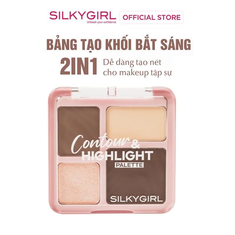 Bảng Tạo Khối Và Bắt Sáng Đa Năng Silkygirl Contour & Highlight Palette 8.3g