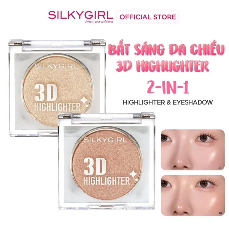 Bắt Sáng Silkygirl Mỏng Nhẹ, Mịn Lì, Hiệu Ứng 3D Highlighter 3.5g