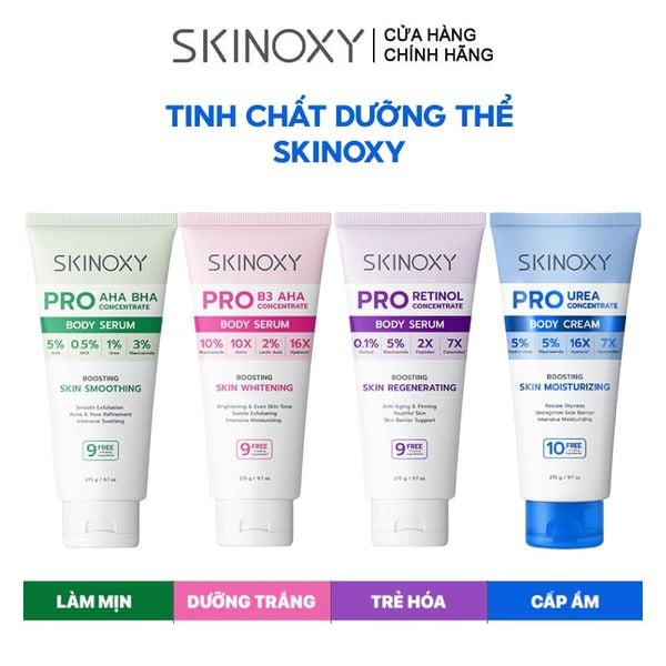  Tinh Chất Dưỡng Thể Skinoxy Hỗ Trợ Dưỡng Sáng, Làm Đều Màu Da Pro Concentrate Body Serum/Cream 275g 