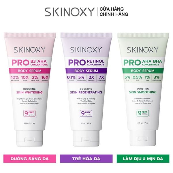  Tinh Chất Dưỡng Thể Skinoxy Hỗ Trợ Dưỡng Sáng, Làm Đều Màu Da Pro Concentrate Body Serum 275g 