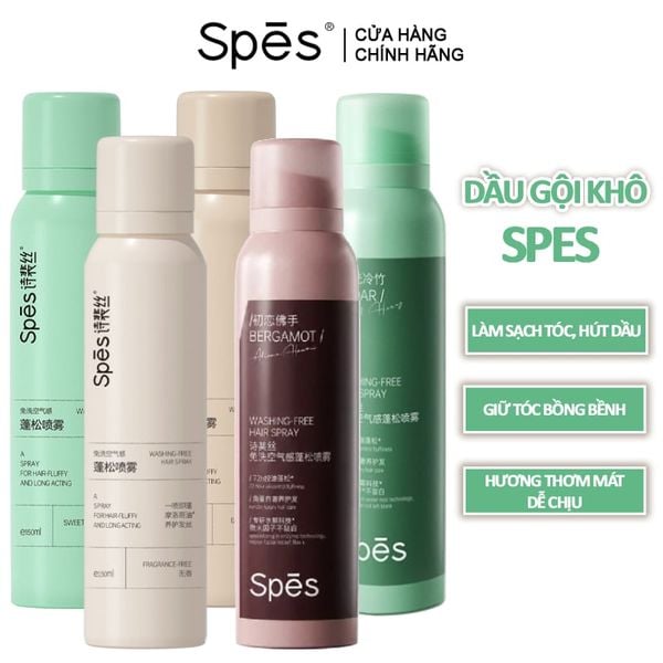  Dầu Gội Khô SPES Làm Sạch, Tóc Bồng Bềnh, Không Bết Tóc Washing-free Hair Spray 150ml 