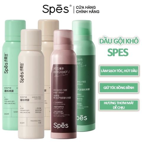 Dầu Gội Khô SPES Làm Sạch, Tóc Bồng Bềnh, Không Bết Tóc Washing-free Hair Spray 150ml
