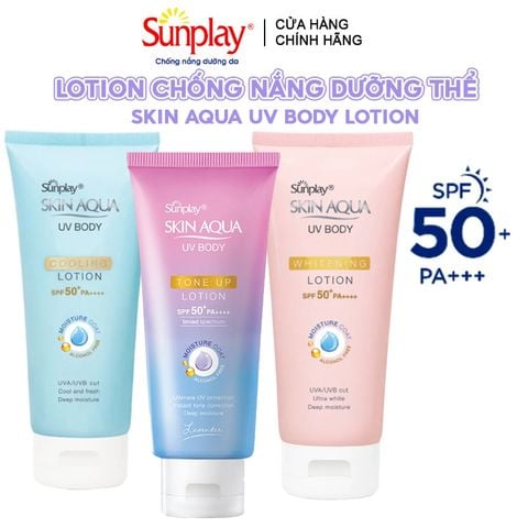 Kem Chống Nắng Dưỡng Thể Sunplay Trắng Mịn Skin Aqua UV Body Lotion SPF50+/PA++++ 150g