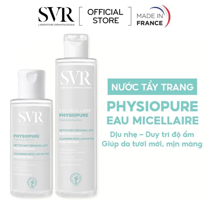 Nước Tẩy Trang SVR Dành Cho Da Nhạy Cảm Physiopure Eau Micellaire