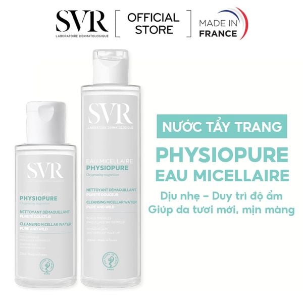  Nước Tẩy Trang SVR Dành Cho Da Nhạy Cảm Physiopure Eau Micellaire 