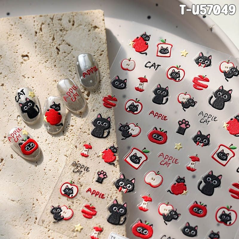 Miếng Dán Trang Trí Móng TENSOR 5D Sticker Nail Cao Cấp Họa Tiết Hoạt Hình Siêu Dễ Thương, Đa Dạng, Nhiều Màu Sắc