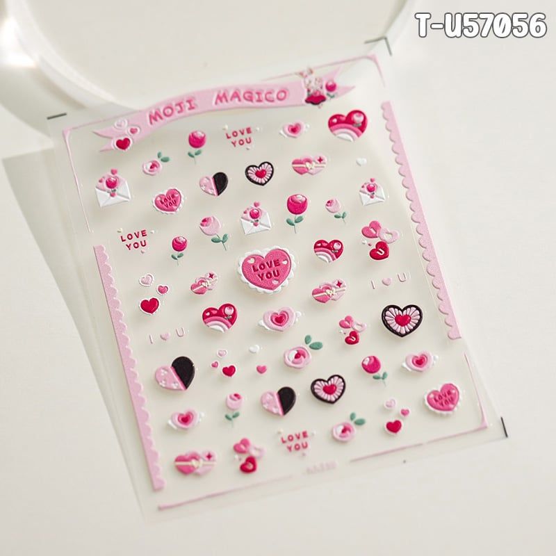 Miếng Dán Trang Trí Móng TENSOR 5D Sticker Nail Cao Cấp, Họa Tiết Hoa, Tulip, Ngôi Sao Mẫu Đa Dạng