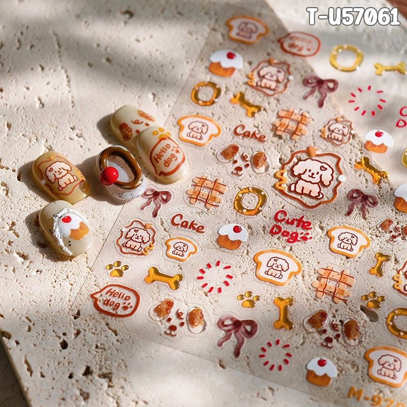 Miếng Dán Trang Trí Móng TENSOR 5D Sticker Nail Cao Cấp Họa Tiết Hoạt Hình Siêu Dễ Thương, Đa Dạng, Nhiều Màu Sắc