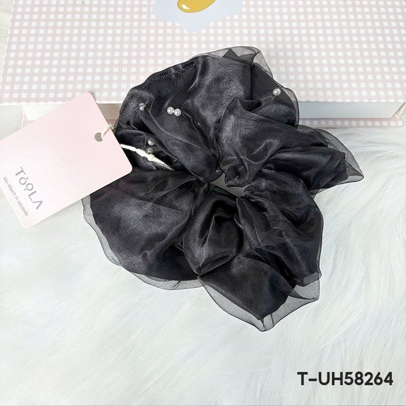 Dây Cột Tóc Trơn Scrunchies Cao Cấp TOOLA Kiểu Dáng Thanh Lịch, Vải Voan Nhiều Lớp
