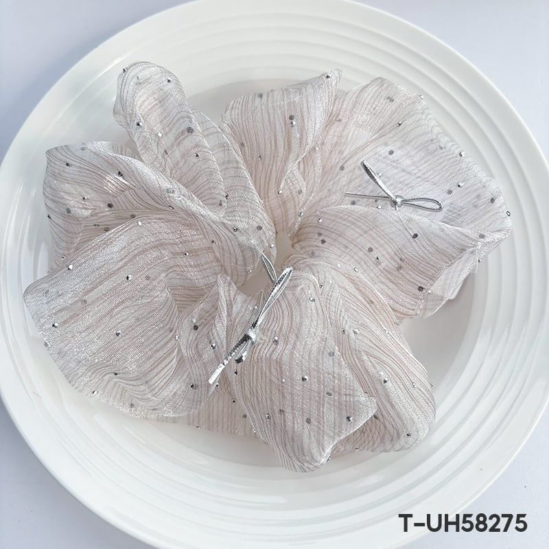 [NHẬP KHẨU] Dây Cột Tóc Scrunchies Sọc Caro, Chấm Bi, Hoa Nhí Đính Gấu Cao Cấp TOOLA