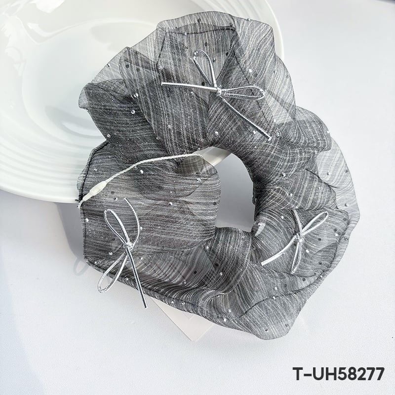 [NHẬP KHẨU] Dây Cột Tóc Scrunchies Sọc Caro, Chấm Bi, Hoa Nhí Đính Gấu Cao Cấp TOOLA