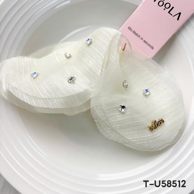 Kẹp Tóc Toola Có Gắn Nơ, Charm Tiểu Thư Phong Cách Hàn Quốc