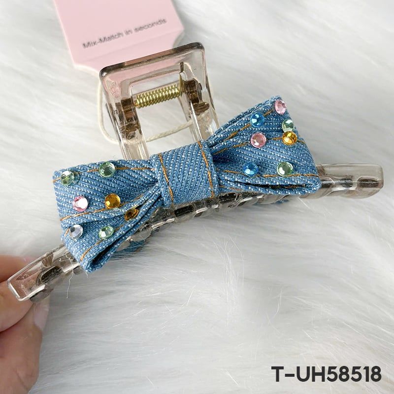 [NHẬP KHẨU] Kẹp Tóc Toola Có Gắn Nơ, Charm Tiểu Thư Phong Cách Hàn Quốc