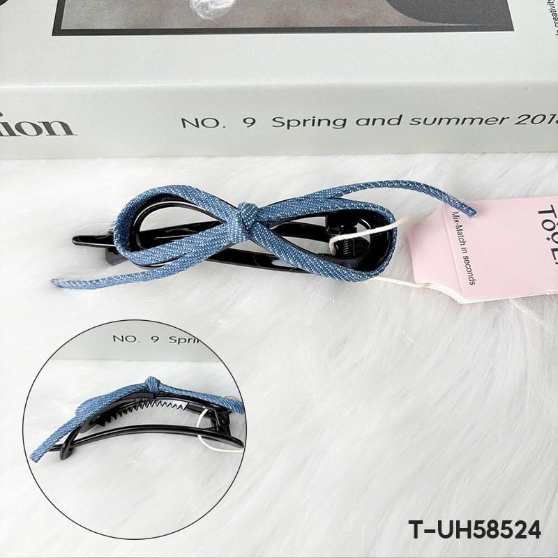 [NHẬP KHẨU] Kẹp Tóc Toola Có Gắn Nơ, Charm Tiểu Thư Phong Cách Hàn Quốc