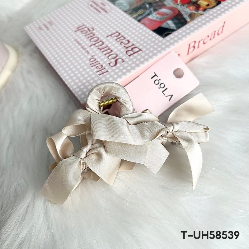 [NHẬP KHẨU] Kẹp Tóc Toola Có Gắn Nơ, Charm Tiểu Thư Phong Cách Hàn Quốc