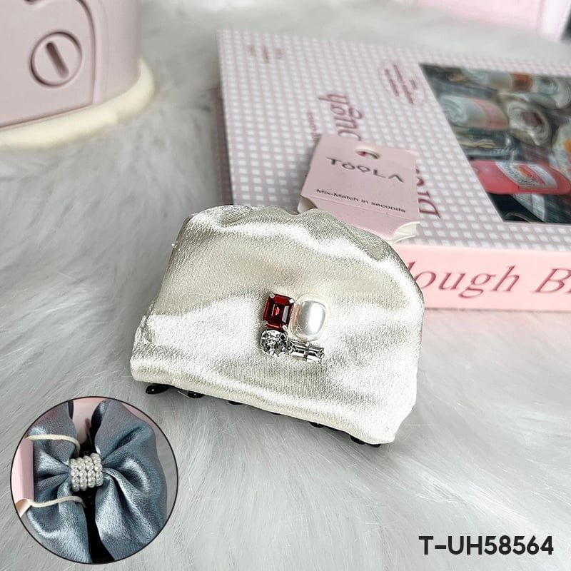 [NHẬP KHẨU] Kẹp Tóc Toola Có Gắn Nơ, Charm Tiểu Thư Phong Cách Hàn Quốc