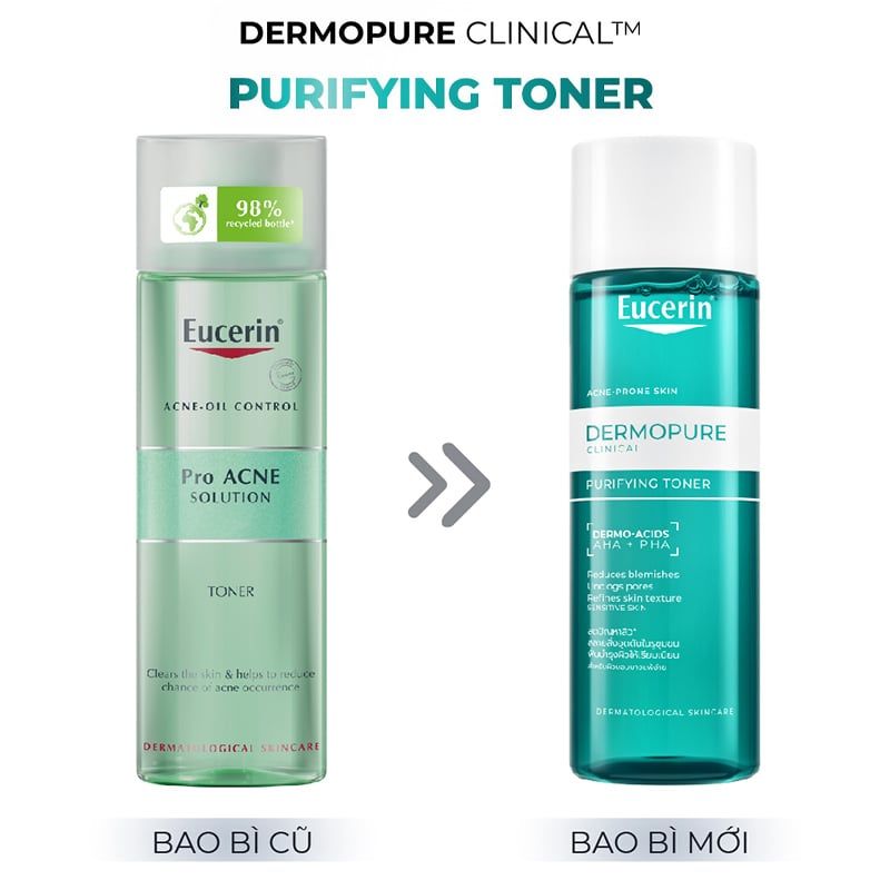 Nước Hoa Hồng Eucerin Dành Cho Da Mụn Eucerin Dermopure Clinical Purifying Toner 200ml