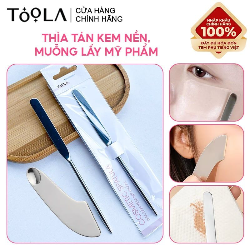 Thìa Tán Kem Nền, Muỗng Lấy Mỹ Phẩm TOOLA Cosmetic Spatula