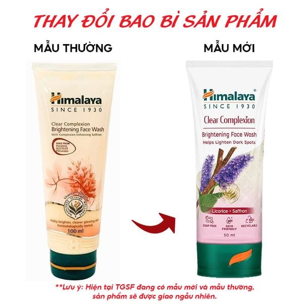  Sữa Rửa Mặt Himalaya Chiết Xuất Nghệ Tây Clear Complete Whitening Face Wash 100ml 