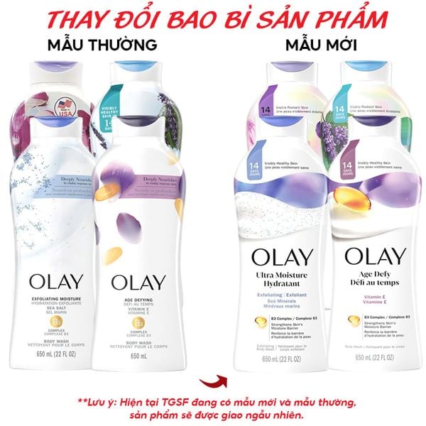  Sữa Tắm OLAY Dưỡng Ẩm, Làm Sạch Sâu, Hương Thơm Ngọt Ngào Body Wash 