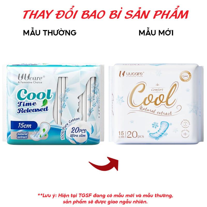 Băng Vệ Sinh UUcare Kháng Khuẩn Hàng Ngày Cool Tech 15cm - 20 Miếng (Che tên sản phẩm khi giao hàng)
