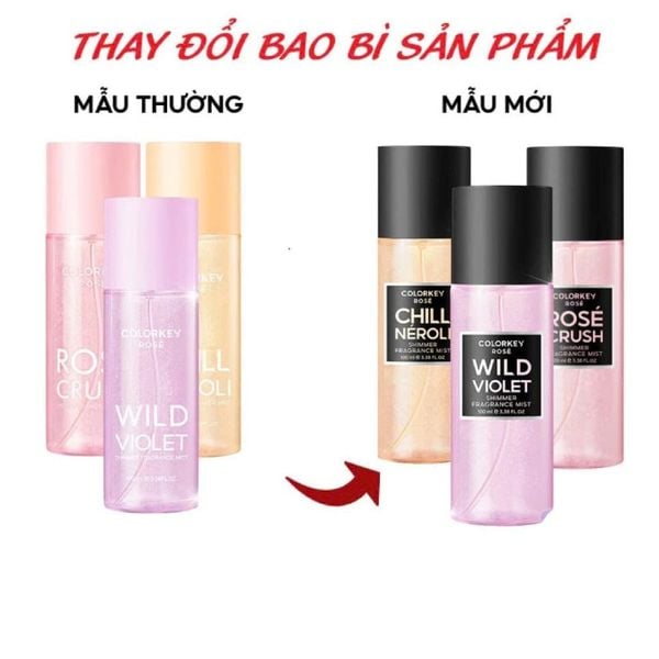  Xịt Thơm Toàn Thân Colorkey Rosé Shimmer Fragrance Mist 100ml 