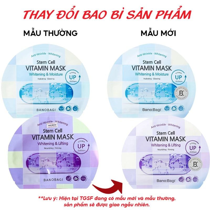Mặt Nạ Miếng Banobagi Hỗ Trợ Dưỡng Trắng Cấp Ẩm & Bổ Sung Collagen, Cải Thiện Lão Hóa Stem Cell Vitamin, Super Collagen Mask 30ml