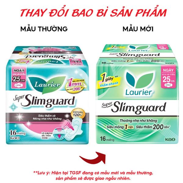  Băng Vệ Sinh Siêu Mỏng Bảo Vệ Lauríer Super Slimguard 25cm (Che tên sản phẩm khi giao hàng) 