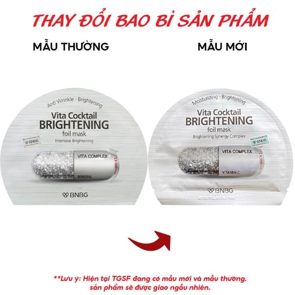  Mặt Nạ Lá Nguyên Khối BNBG Hỗ Trợ Dưỡng Trắng, Cấp Ẩm Vita Cocktail Foil Mask 30ml 