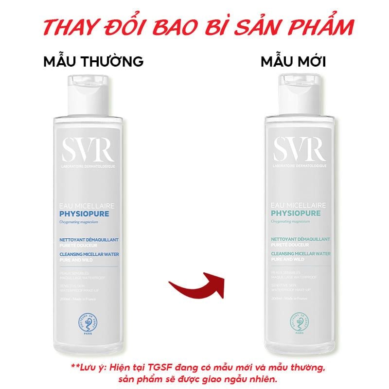 Nước Tẩy Trang SVR Dành Cho Da Nhạy Cảm Physiopure Eau Micellaire