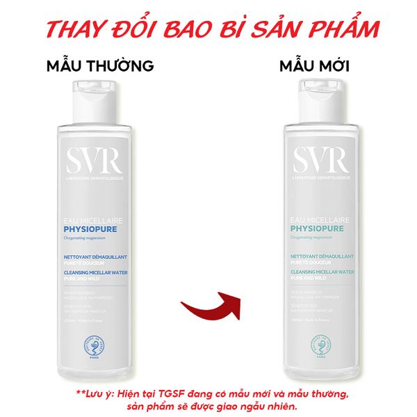  Nước Tẩy Trang SVR Dành Cho Da Nhạy Cảm Physiopure Eau Micellaire 