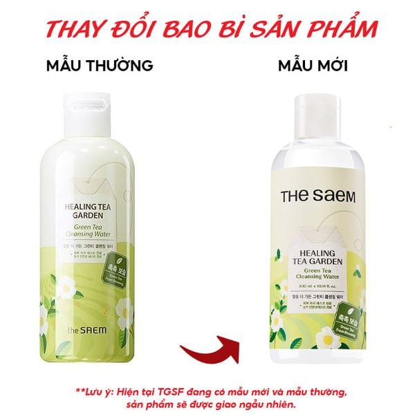  Nước Tẩy Trang The Saem Chiết Xuất Từ Các Loại Lá Trà Healing Tea Garden Cleansing Water 300ml 